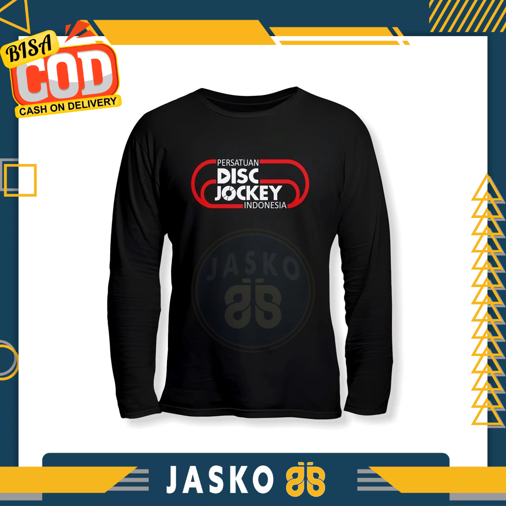 เสื้อยืด Persatu Disk Jockey DJ อินโดนีเซียโลโก้แขนยาวเสื้อยืด Distro