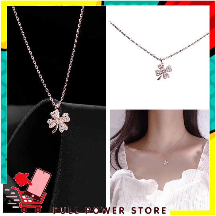 สร้อยคอ FPS 6538 เครื่องประดับแฟชั่นผู้หญิงคริสตัลไทเทเนียม