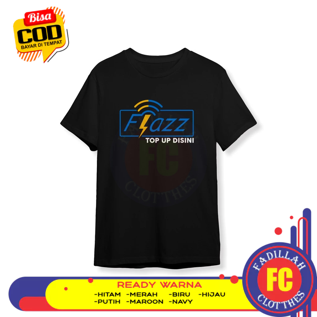 เสื้อยืด Bank BCA Flazz Top Up Here Distro เสื้อยืด