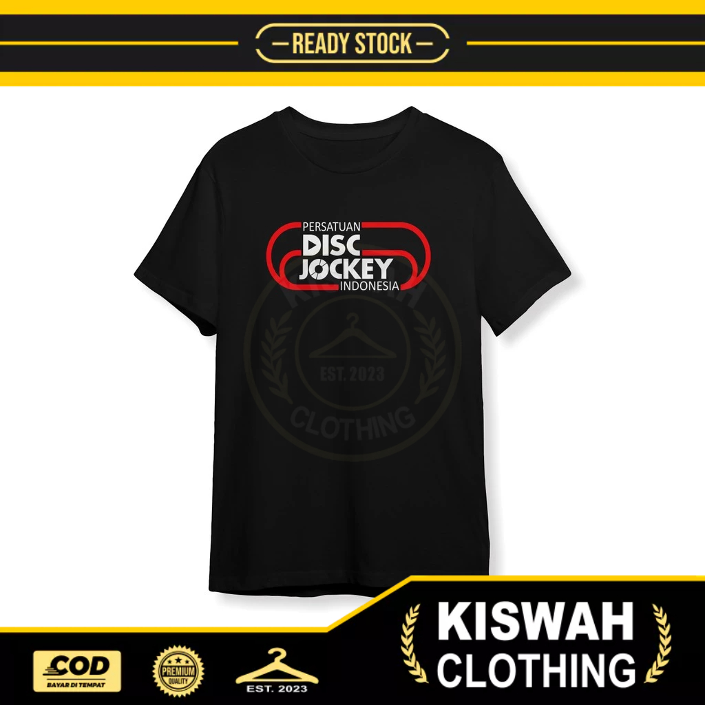 เสื้อยืด เสื้อยืดสมาคมดิสก์ Jockey DJ อินโดนีเซียโลโก้ Distro เสื้อยืด