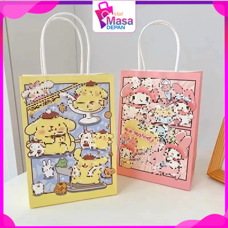 MMD Paper Bag Happy birthday Animation Paper Bag Goodie Bag Childrens Snack Gift Hampers Bag Cute Ca