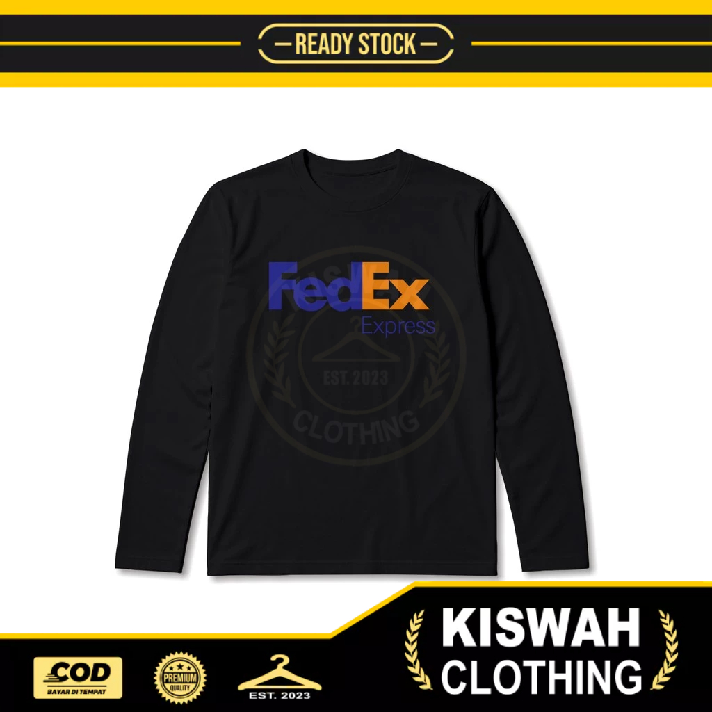 เสื้อบริษัท FedEx Express Logo V2 แขนยาว