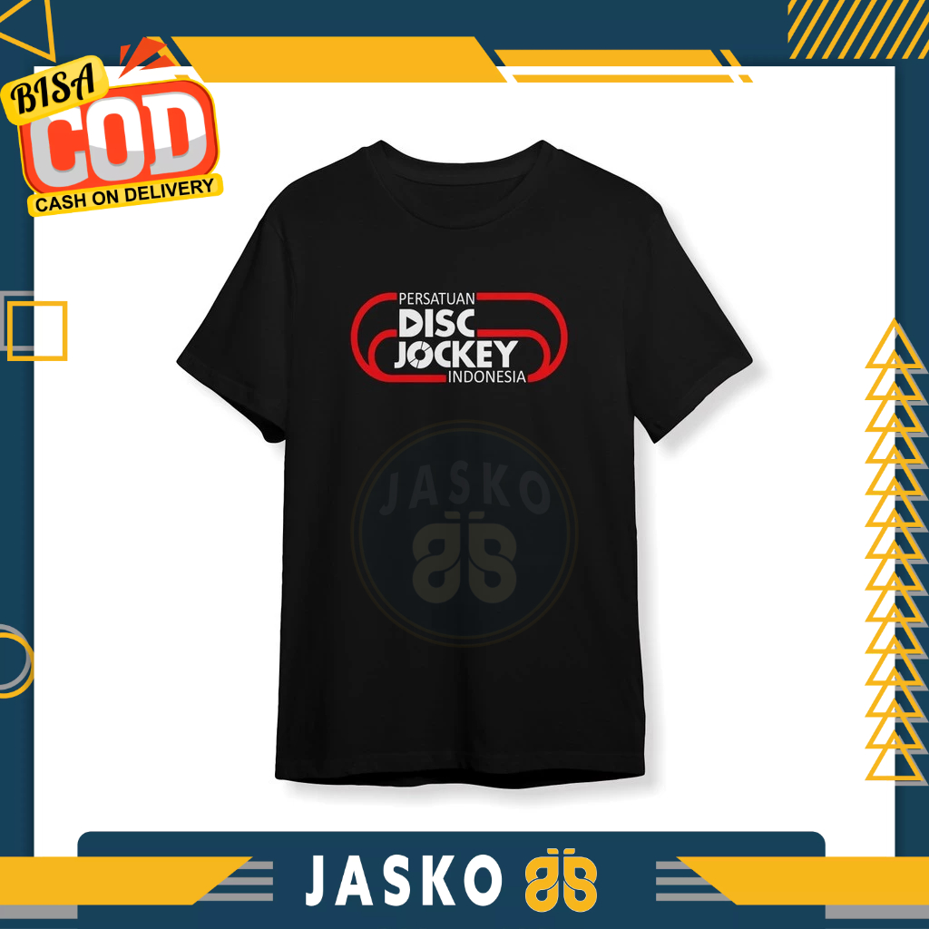 เสื้อยืด เสื้อยืดสมาคมดิสก์ Jockey DJ อินโดนีเซียโลโก้ Distro เสื้อยืด