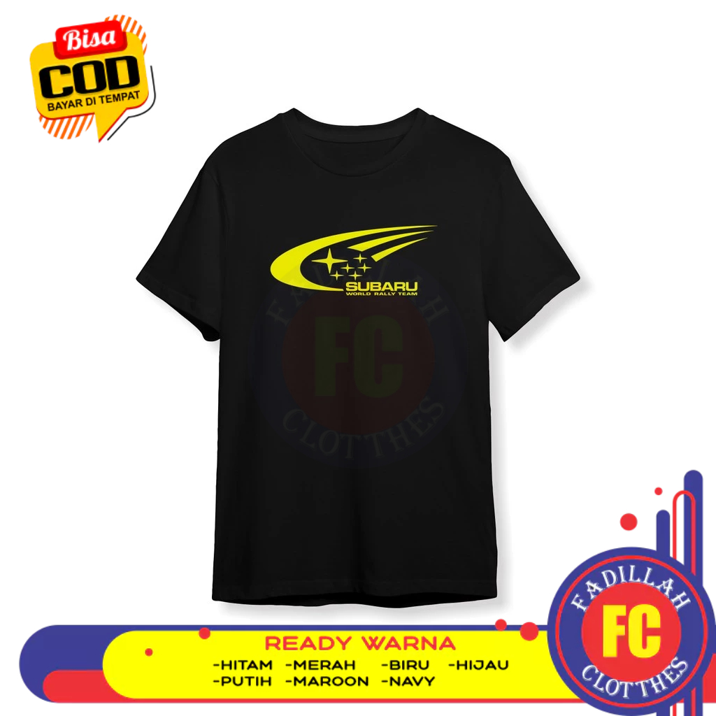 เสื้อยืดโลโก้ทีม Subaru World Rally เสื้อยานยนต์