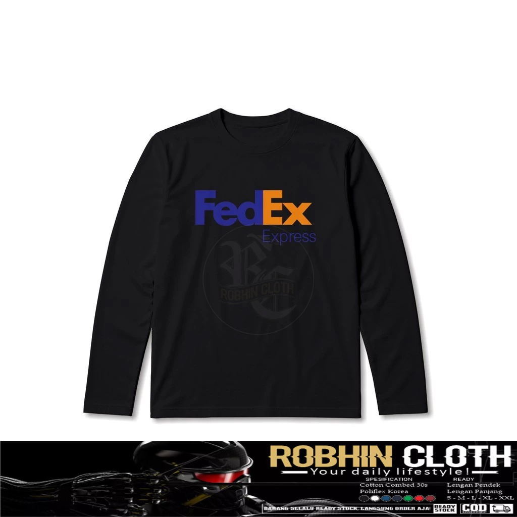 เสื้อบริษัท FedEx Express Logo V2 แขนยาว