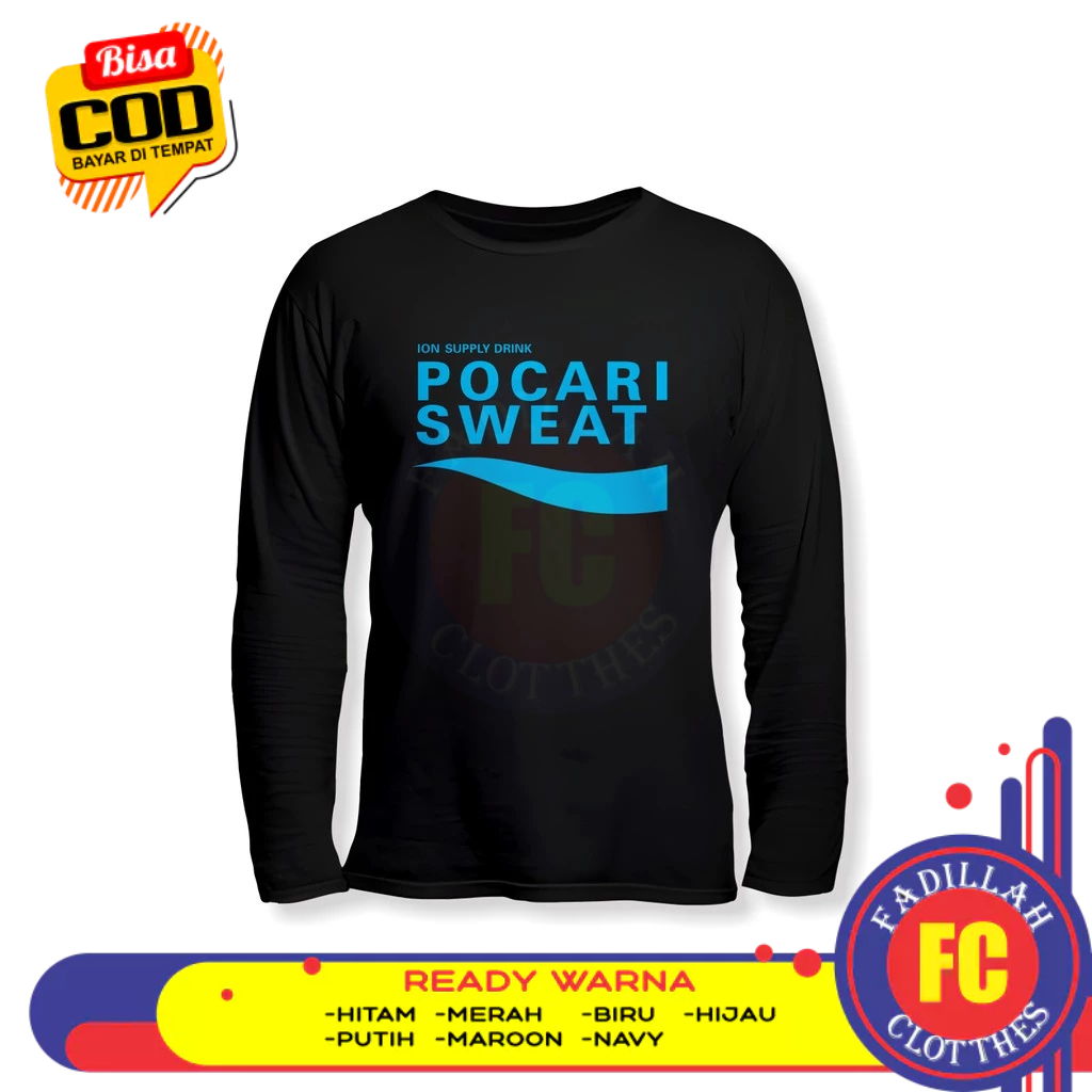 เสื้อยืดแขนยาว Pocari Sweat Logo เสื้อยืด Distro