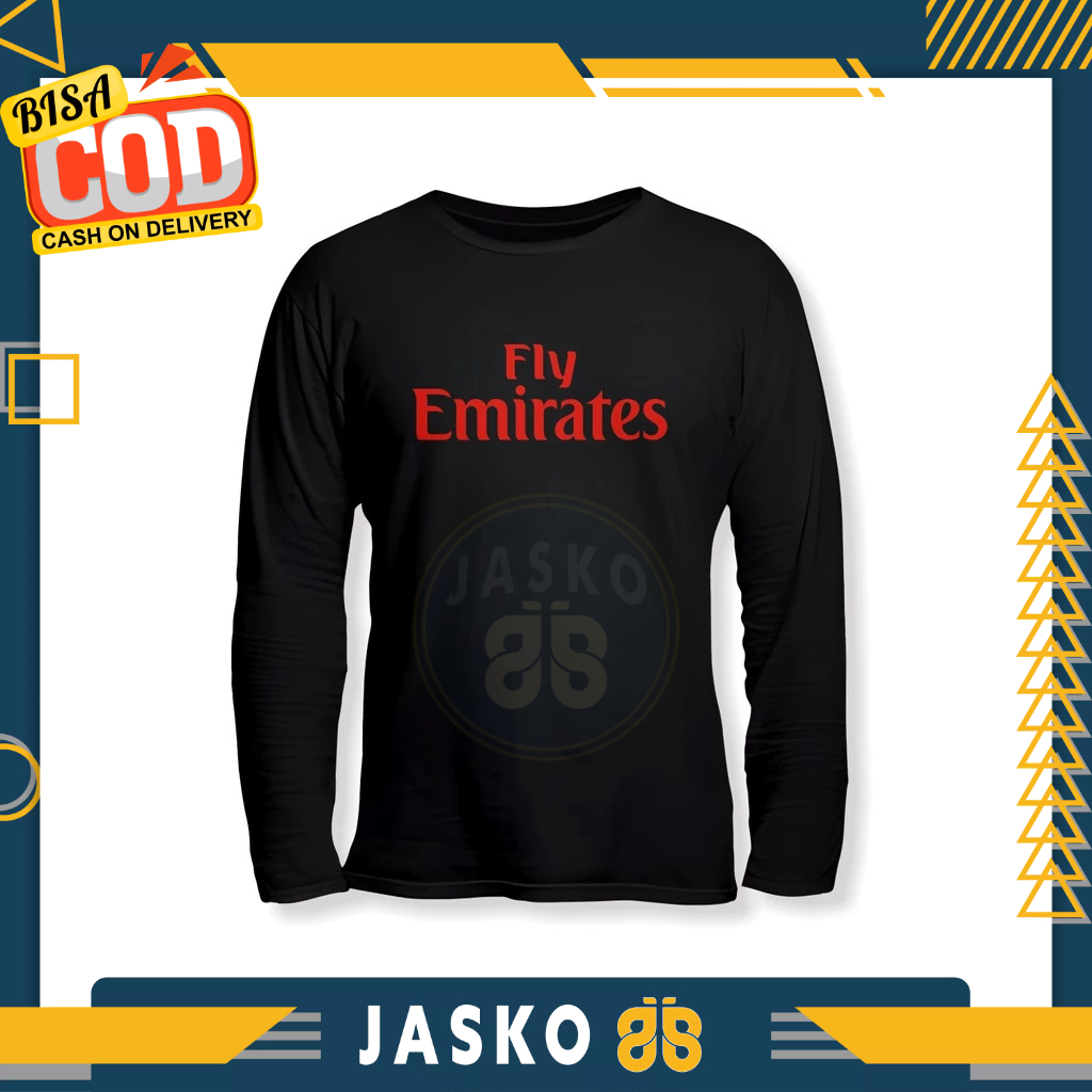 Fly Emirates เสื้อยืดแขนยาวเสื้อบริษัท