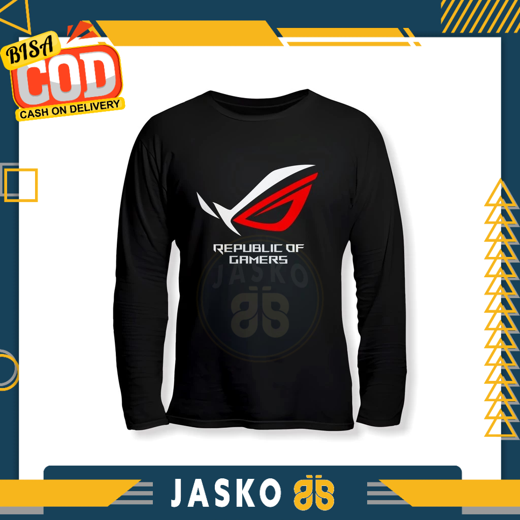 ROG Republic Of Gamers เสื้อยืดแขนยาวเกมเสื้อ