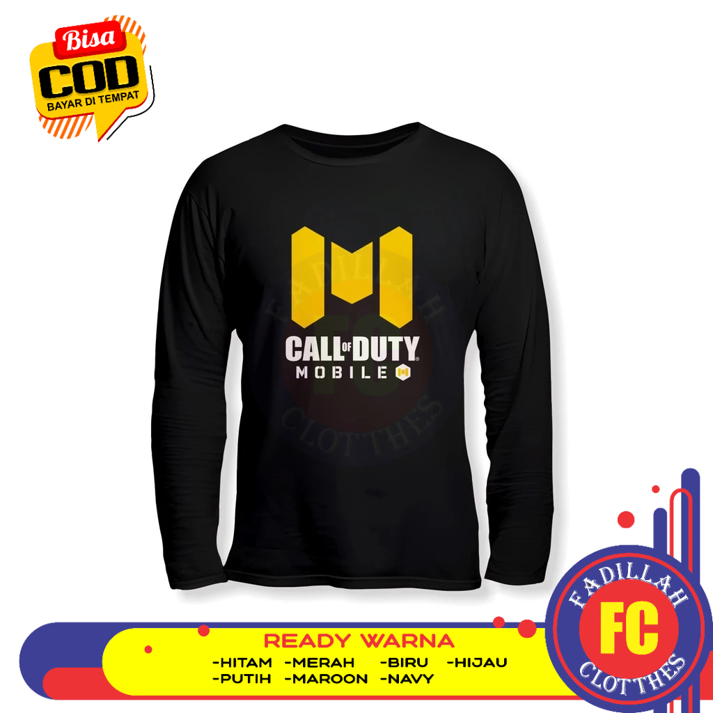 เสื้อเกมแขนยาวโลโก้ Call Of Duty v2