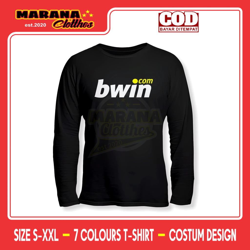 Bwin Logo เสื้อยืดแขนยาว Distro T-shirt
