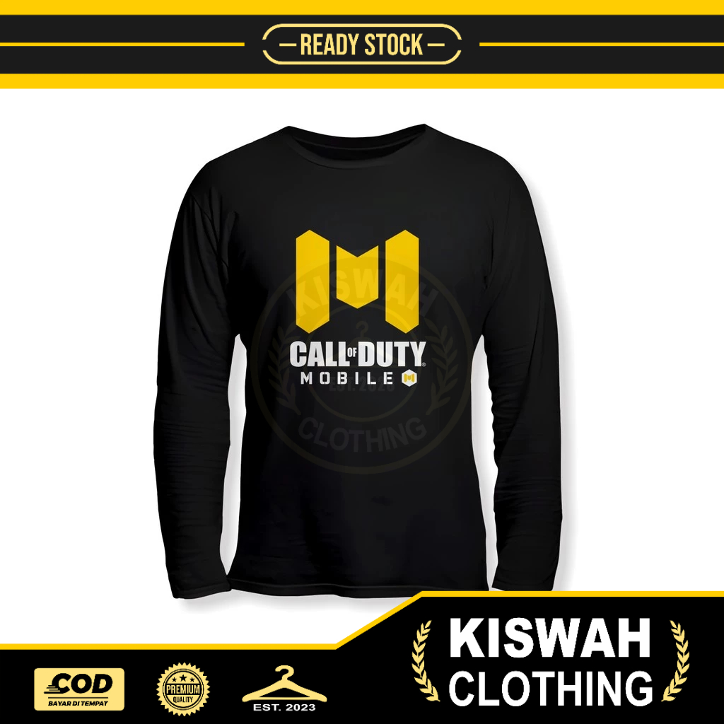 เสื้อเกมแขนยาวโลโก้ Call Of Duty v2