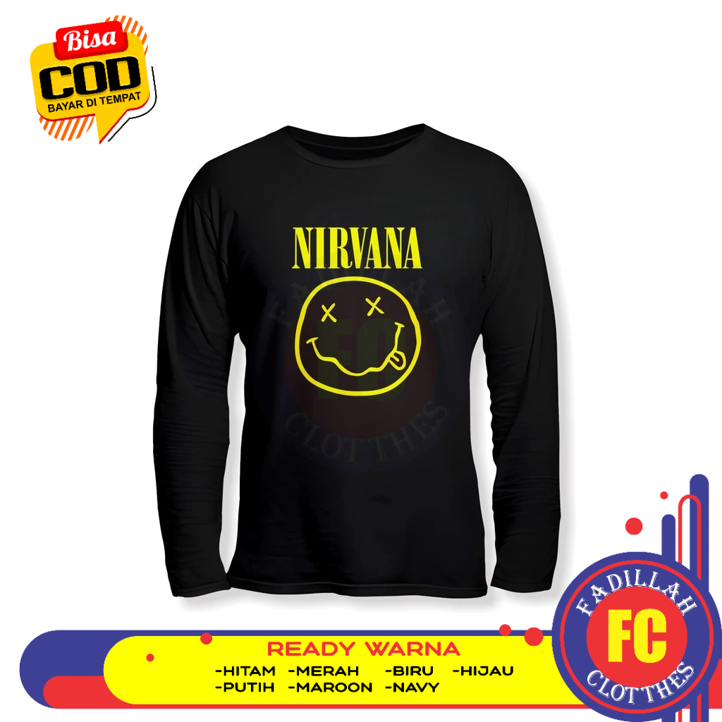 Nirvana Band เสื้อยืดแขนยาวเสื้อเพลง