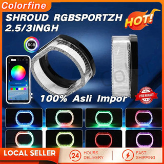 Shroud Projector BiLED Acrylic Angel Eye Akrilik Crystal 5D WRGB Projie LED 2.5 Inch BMW 3 Inchi Bulat Kristal Mobil Motor