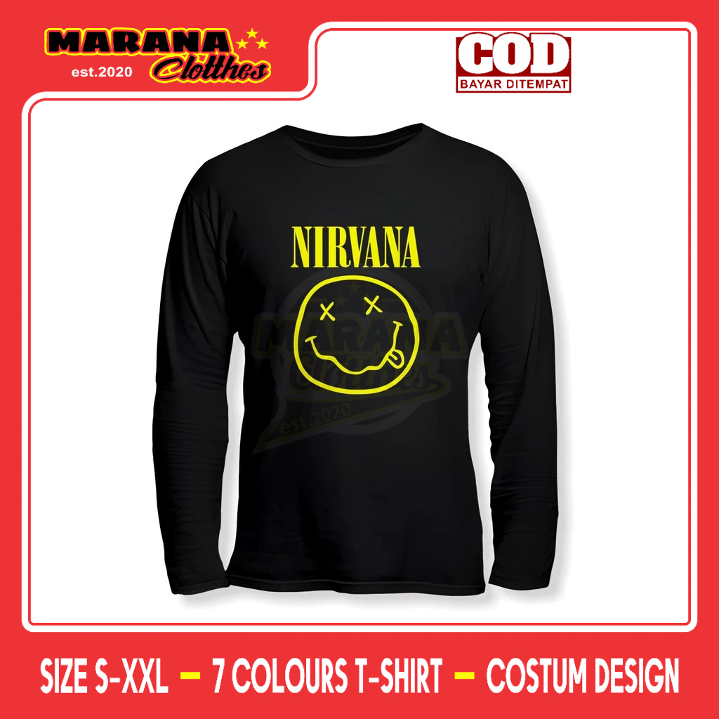 Nirvana Band เสื้อยืดแขนยาวเสื้อเพลง