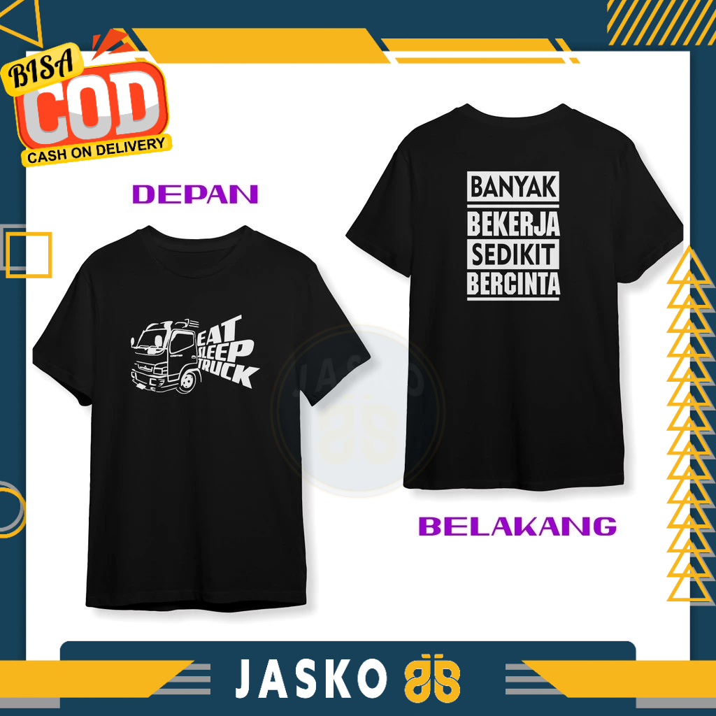 เสื้อยืด Truck Mania Eat Sleep Truck With Words v3 DB Automotive Clothing