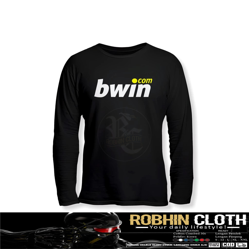 Bwin Logo เสื้อยืดแขนยาว Distro T-shirt