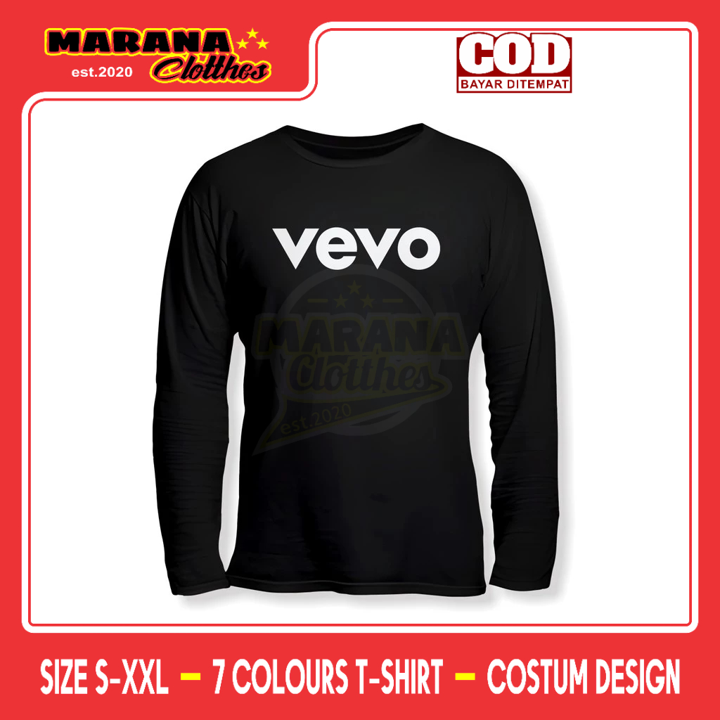เสื้อเพลงแขนยาว Vevo Logo