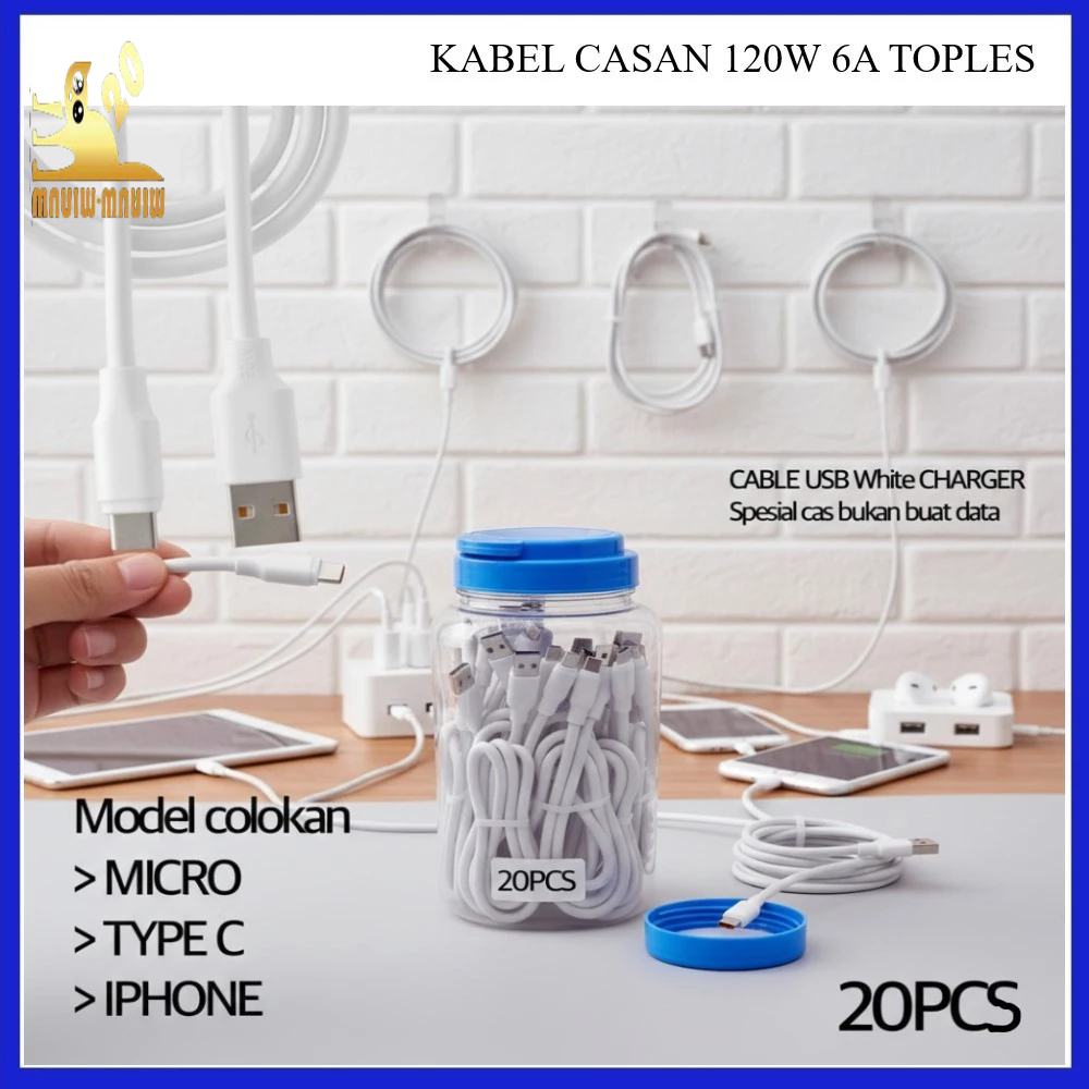 MIAUW CABLE CASAN R-51/Micro Type C Data Cable Iphone Usb Fast Charger ฟรี JAR/สายข้อมูลเนื้อหา 20 ช