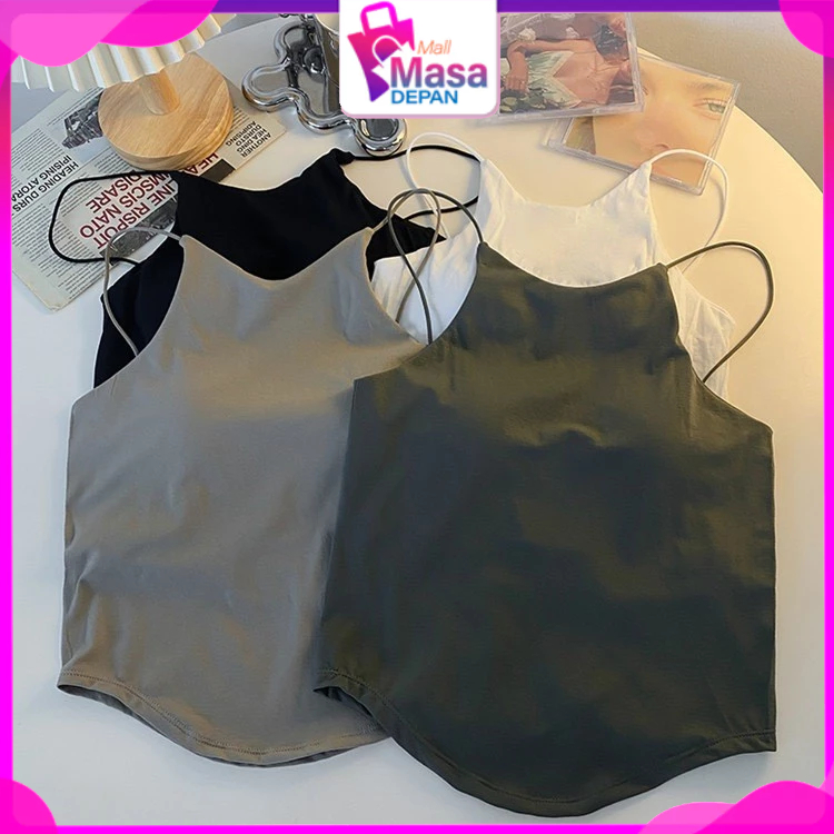 MMD (6976) เสื้อกล้าม Underwire ผู้หญิง Bra เสื้อแฟชั่นผู้หญิงคอเต่าเซ็กซี่ Crop Top Elastic Crop Br