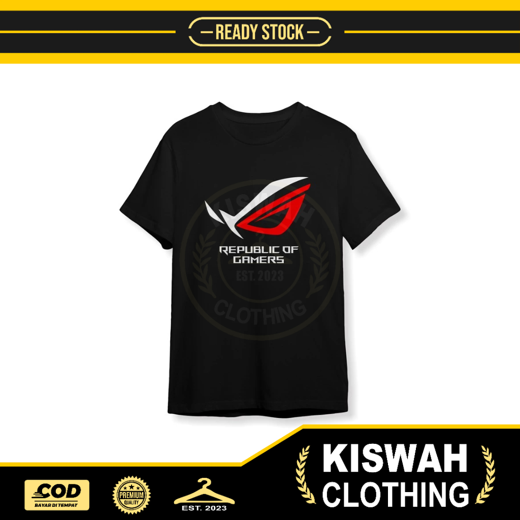 เสื้อเกมเสื้อยืด ROG Republic Of Gamers