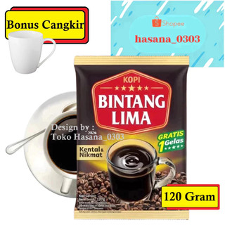 Kopi Bintang Lima 120 Gram [BONUS CANGKIR]