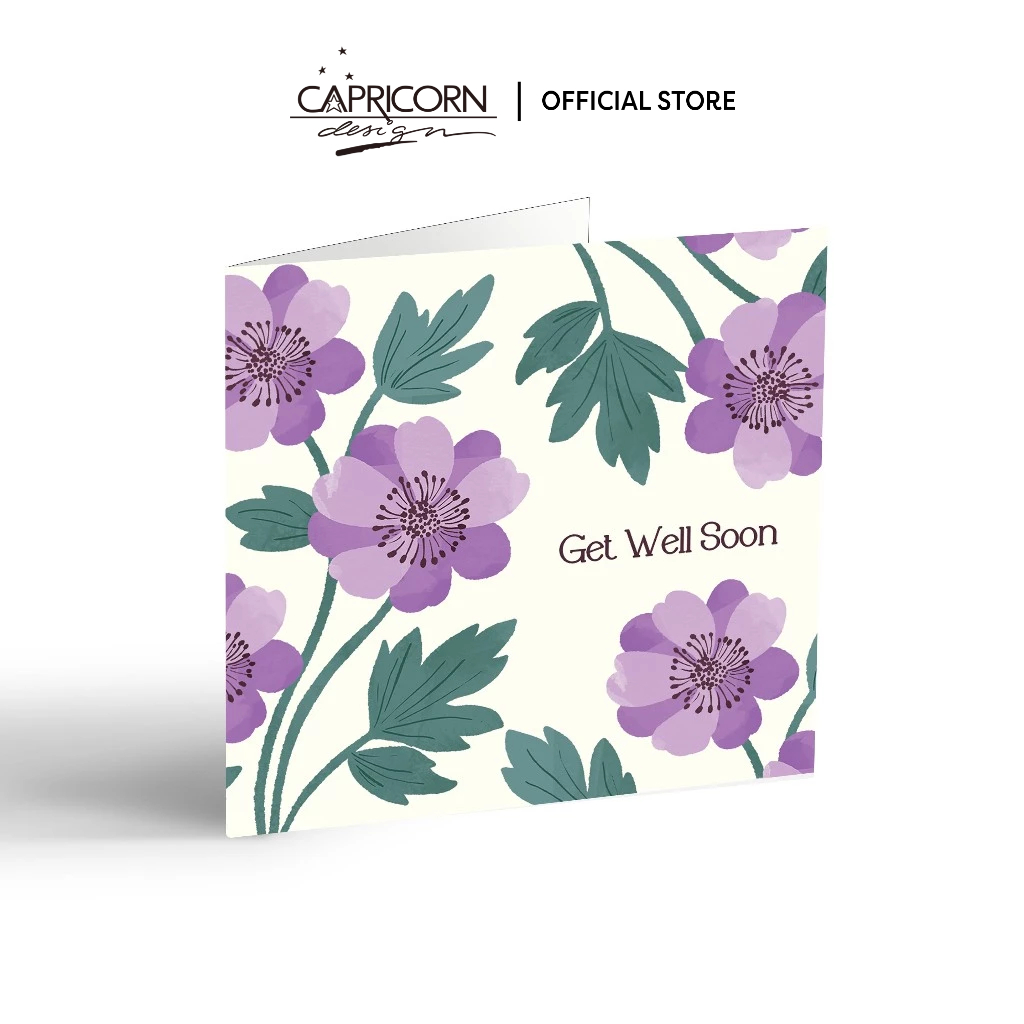 Capricorn Design Get Well Soon Floral Card - GT 198