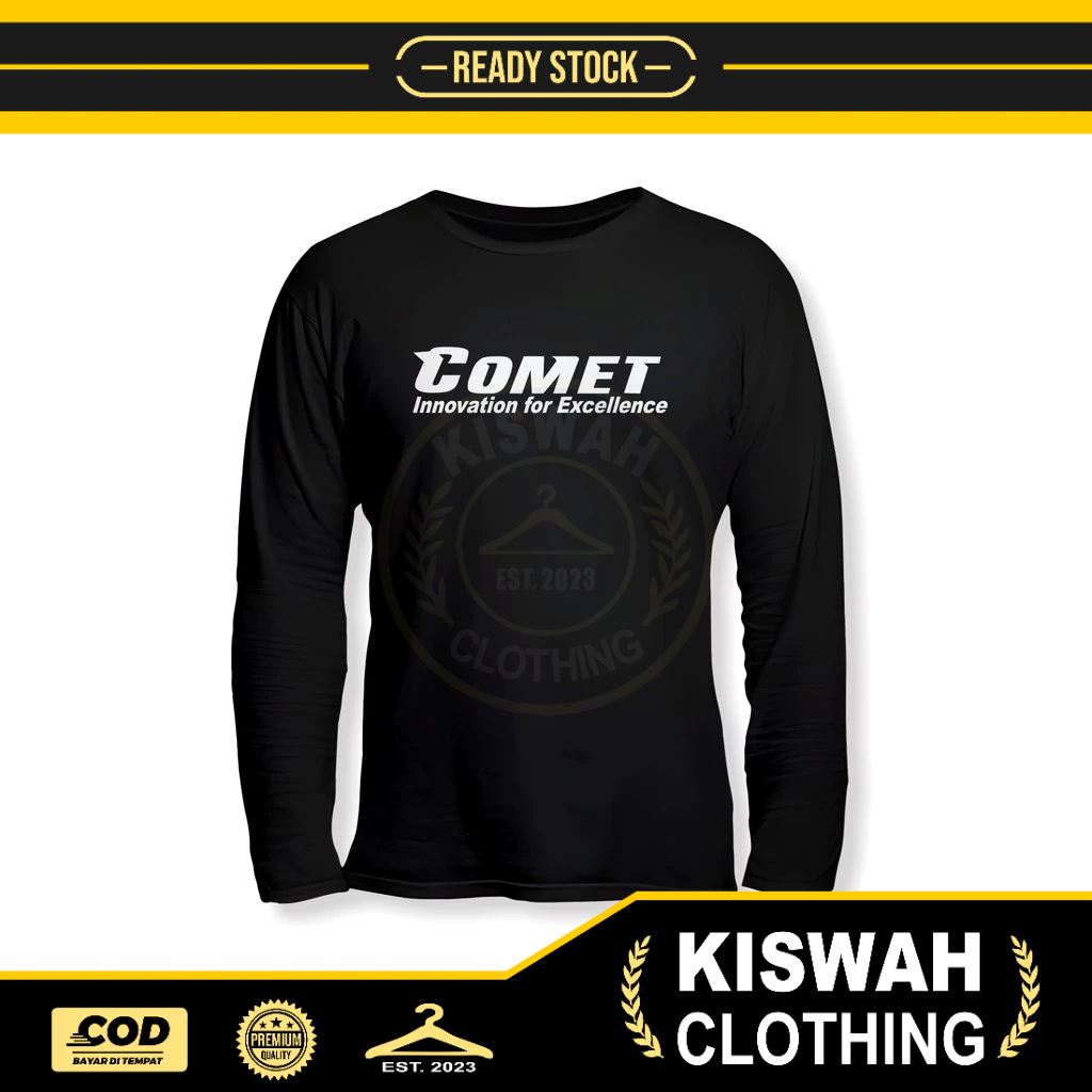 COMET เสื้อยืดแขนยาว เสื้อผ้ายานยนต์