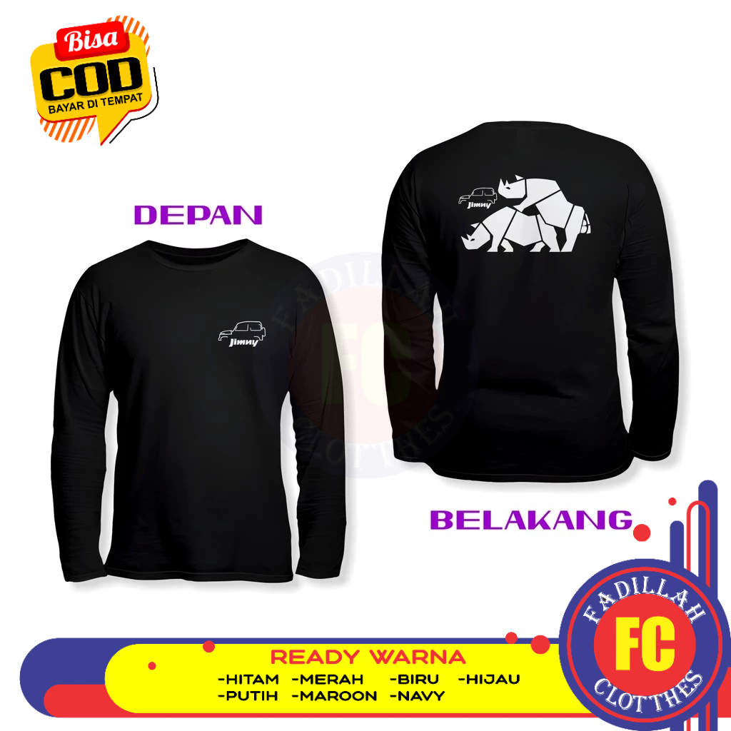 เสื้อยืดรถยนต์ Suzuki Jimny Rhino Logo DB เสื้อยานยนต์แขนยาว