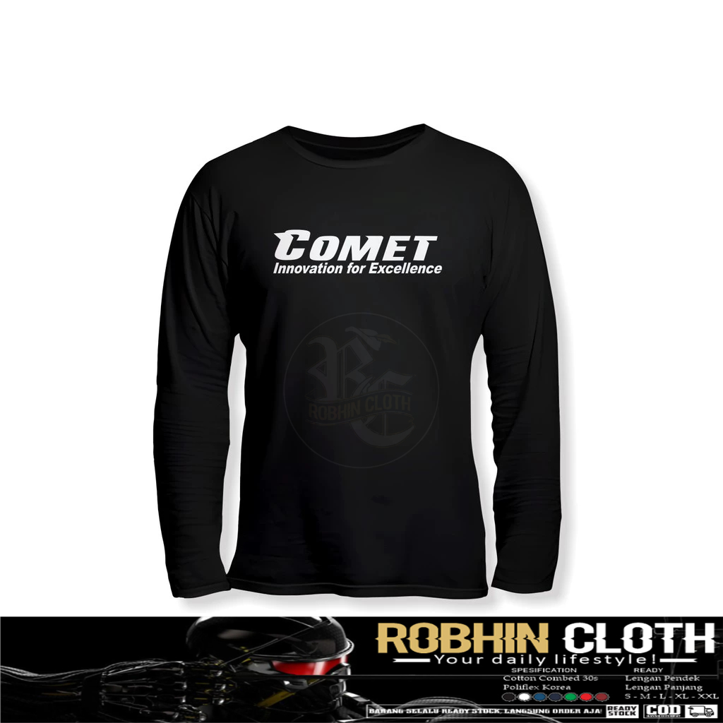 COMET เสื้อยืดแขนยาว เสื้อผ้ายานยนต์
