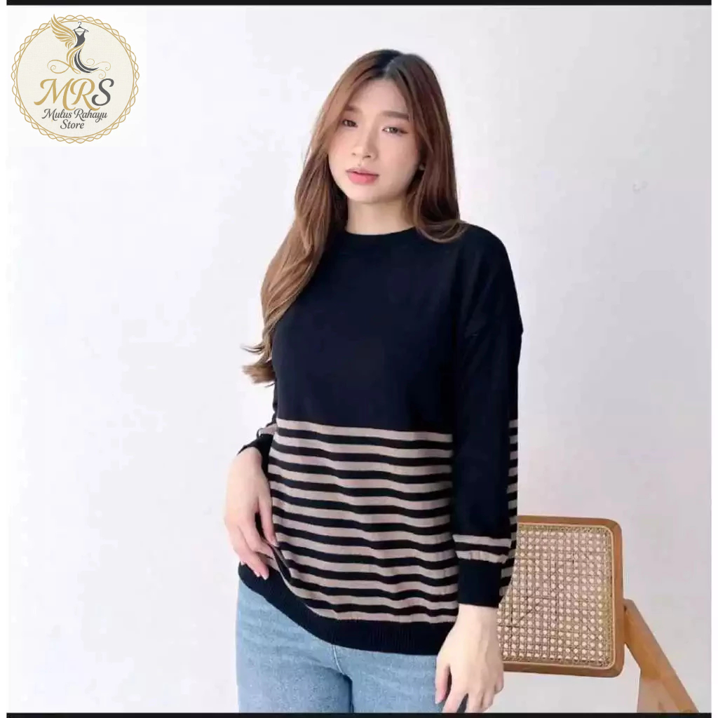 Eiko Knit Tops - เสื้อลายทางผู้หญิง