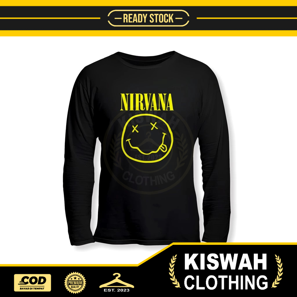 Nirvana Band เสื้อยืดแขนยาวเสื้อเพลง