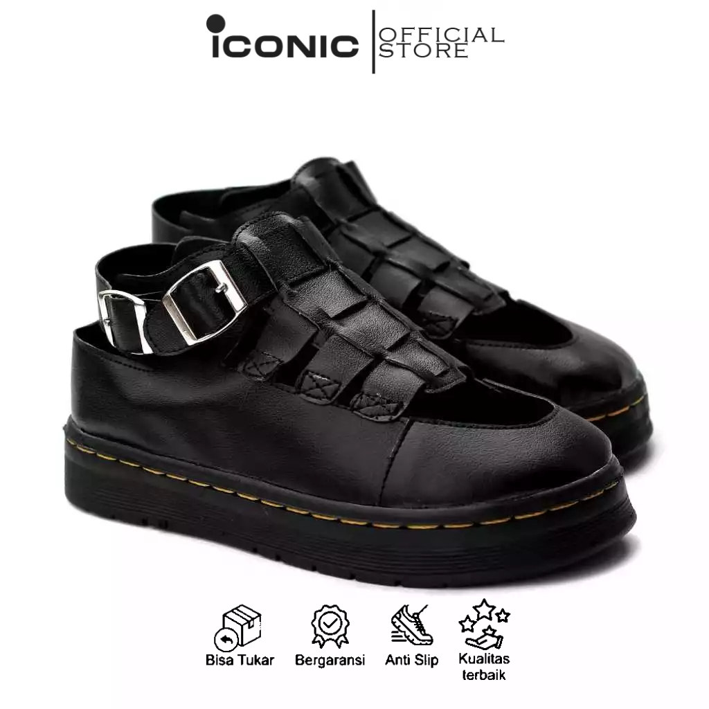 Unisex PU Leather Simple Gladiator Sandals 36-41 สีดําสีเหลืองสีขาวเย็บ