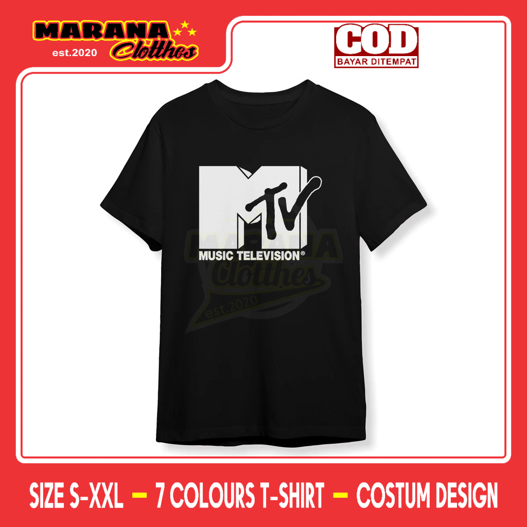 เสื้อยืดเสื้อบริษัทโลโก้ MTV