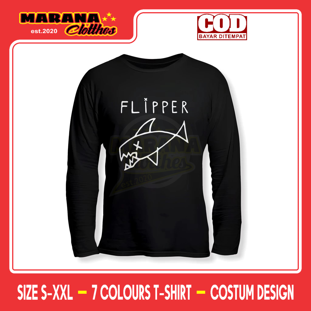Nirvana Flipper Kurt Cobain เสื้อแขนยาวเพลง