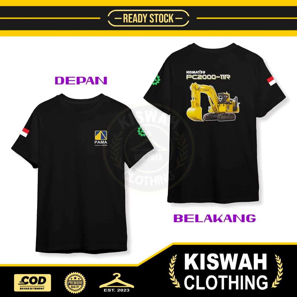 เสื้อยืด PT PAMAPERSADA KOMATSU PC2000-11R DB Distro เสื้อยืด
