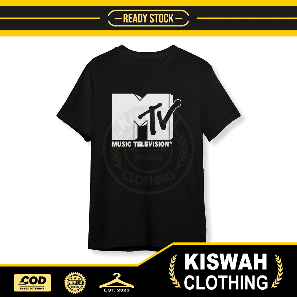 เสื้อยืดเสื้อบริษัทโลโก้ MTV
