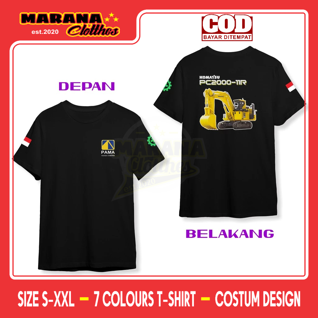 PT PAMAPERSADA KOMATSU PC2000-11R DB Distro เสื้อยืด
