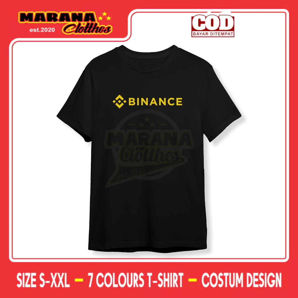 เสื้อยืดโลโก้ BNB Binance เสื้อยืด Distro