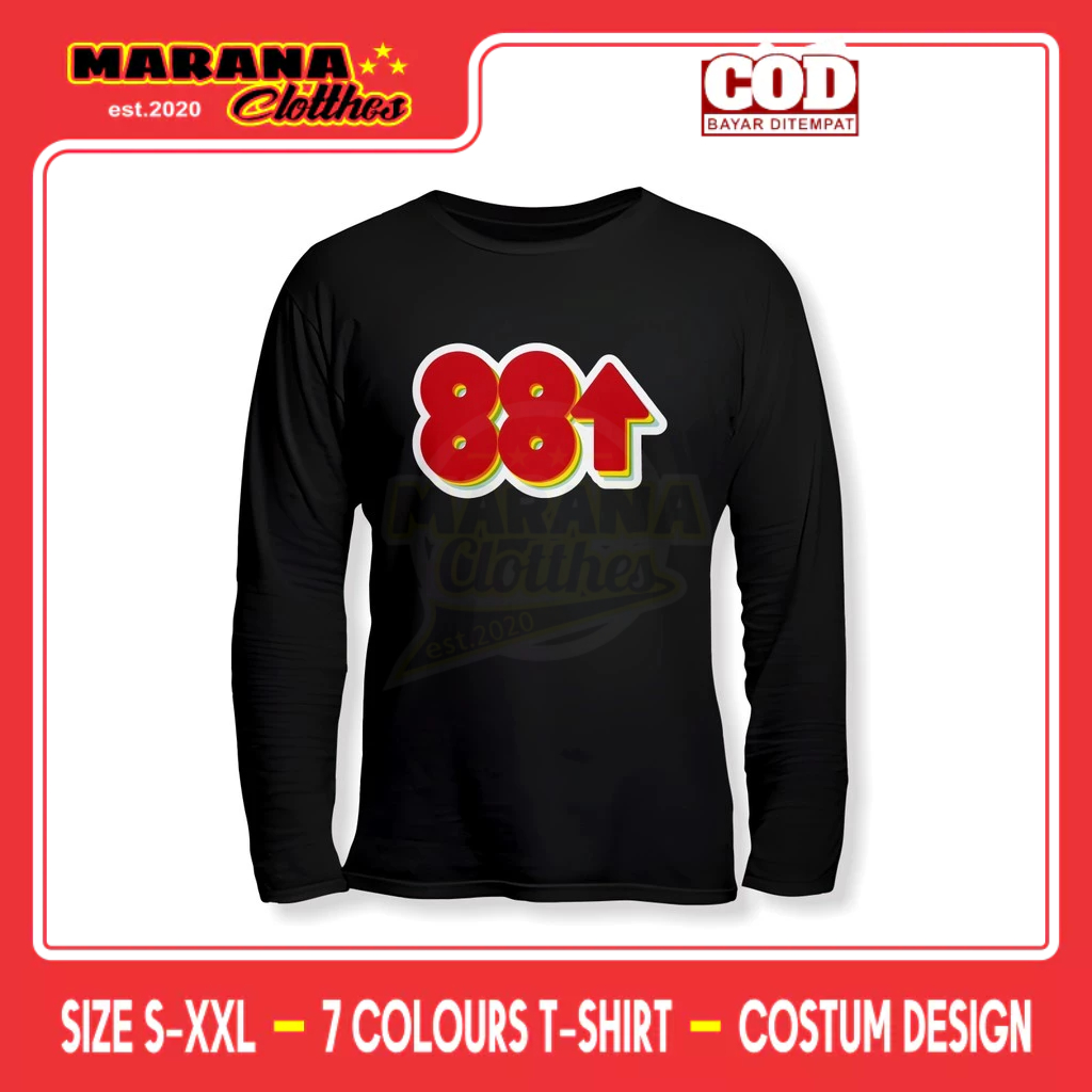 88 Rising Logo เสื้อยืดแขนยาว Distro T-Shirt