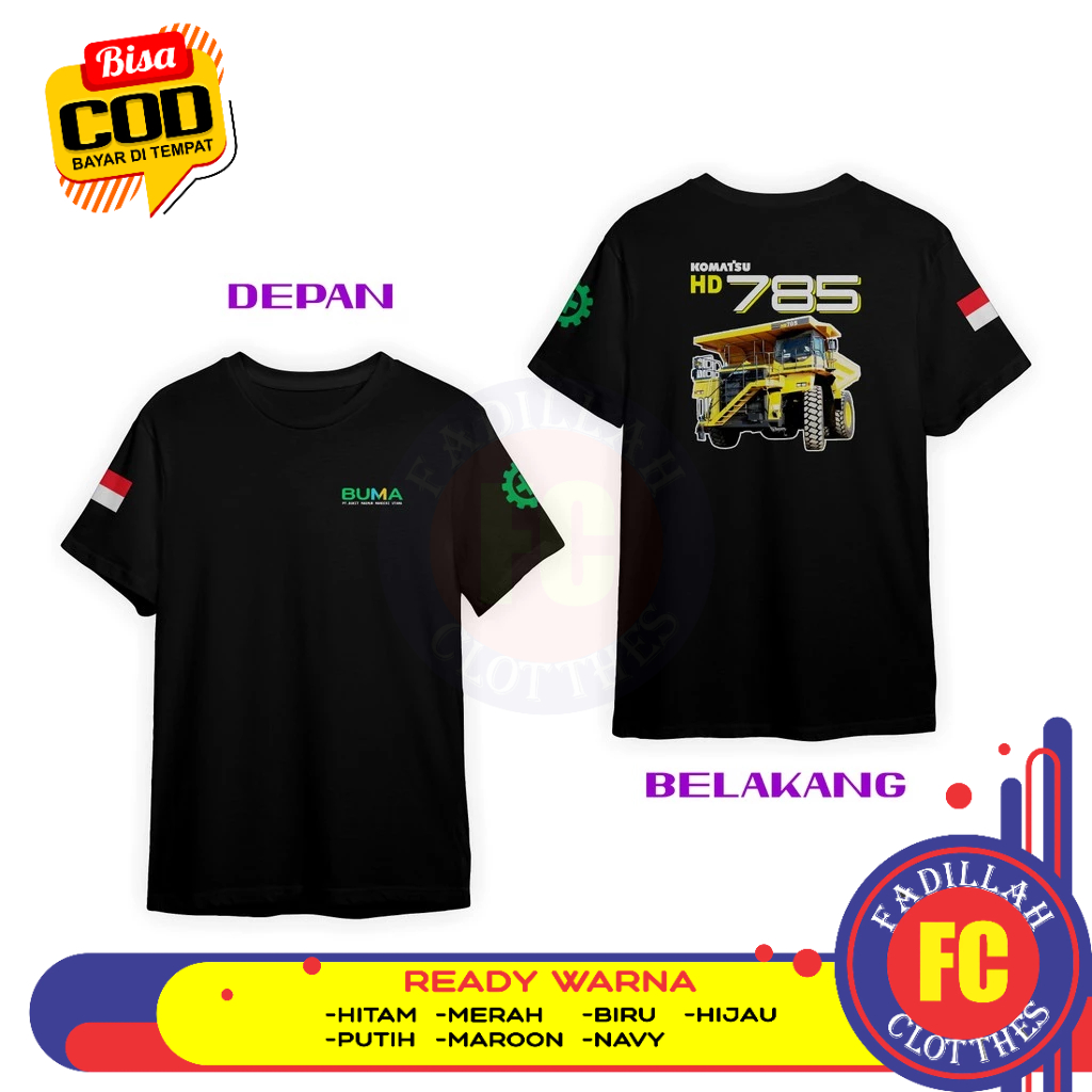 PT BUMA KOMATSU HD 785 DB Distro เสื้อยืด