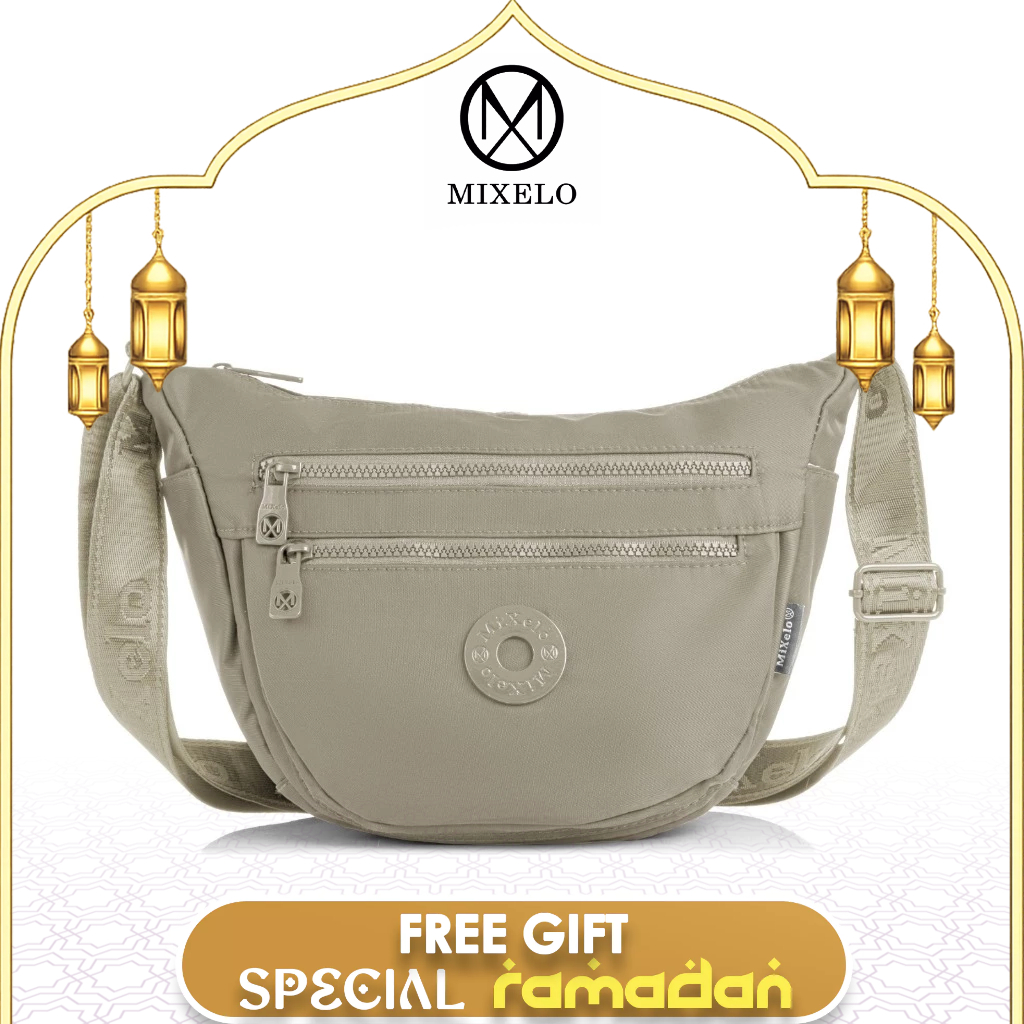 Mixelo Verona กระเป๋าสะพายข้างผู้หญิงไนลอนกระเป๋าทํางานกันน้ําสําหรับการเดินทาง