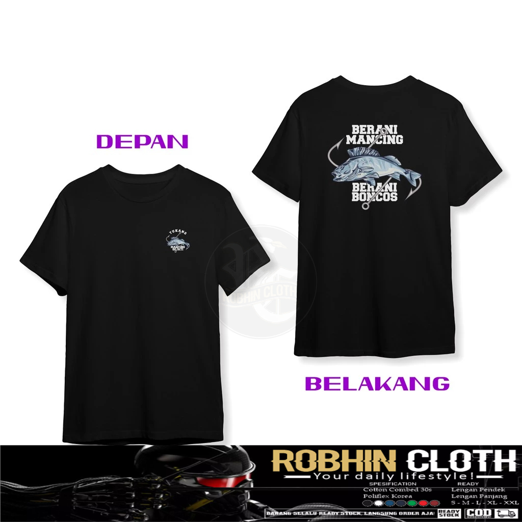 True Fishing เสื้อยืด Brave Fishing Brave Boncos DB Distro เสื้อยืด