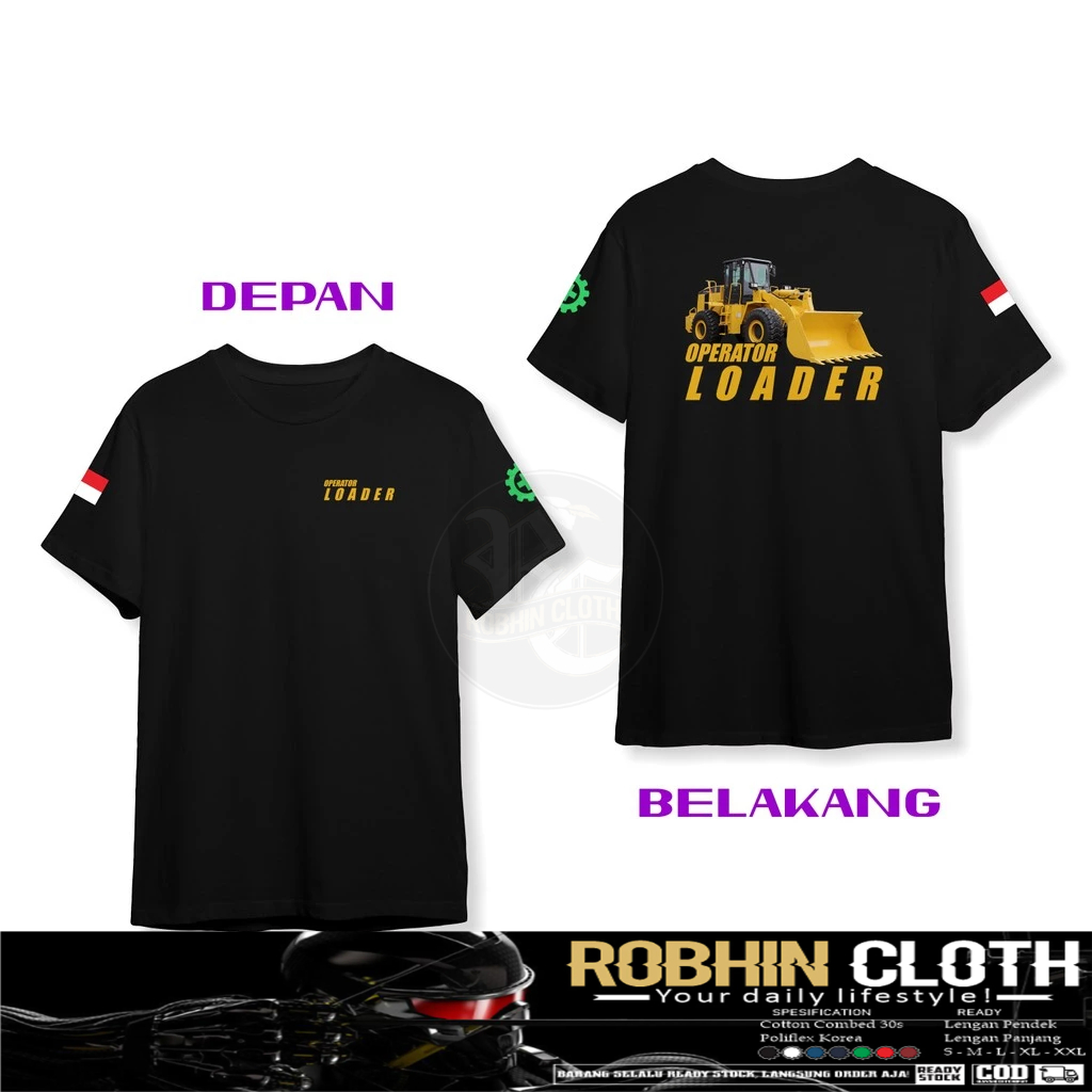Loader Machine Operator Loader DB Distro เสื้อยืด