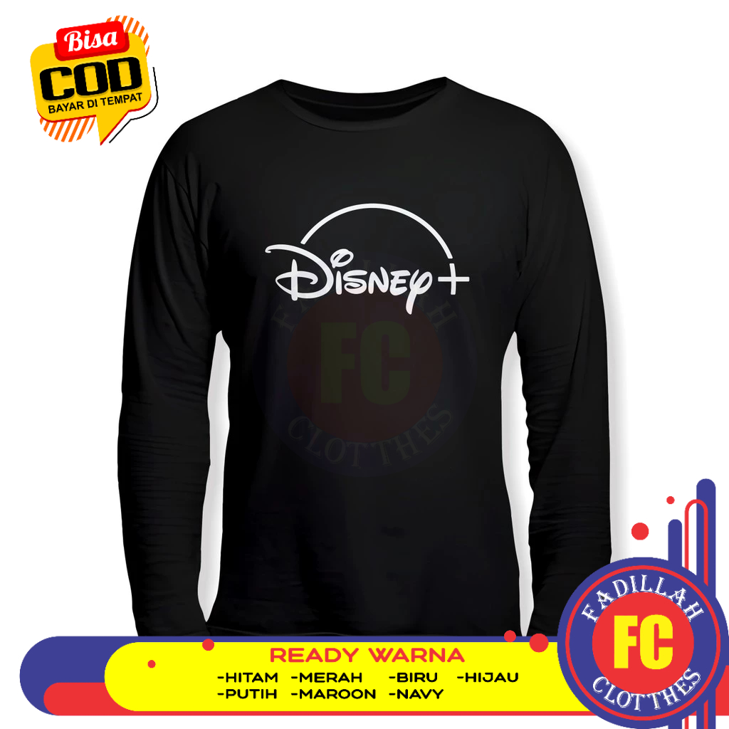 เสื้อยืด Disney Plus Logo Long Sleeve Distro T-shirt