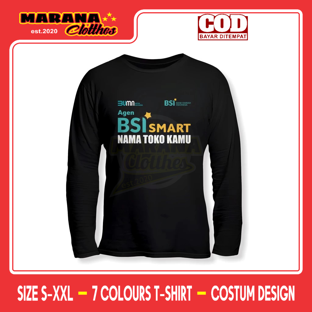 BSI SMART Agent T-Shirt Free Your Store Name Long Sleeve Distro T-Shirt