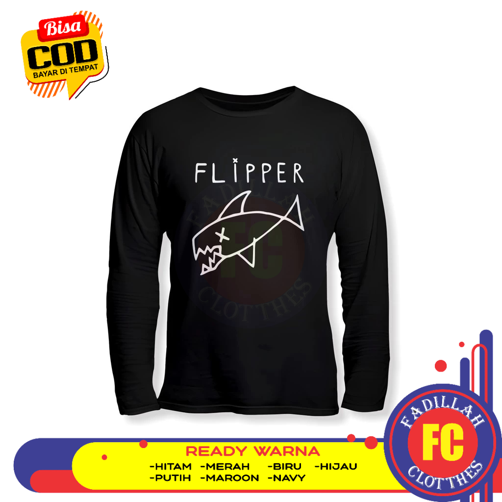 Nirvana Flipper Kurt Cobain เสื้อแขนยาวเพลง