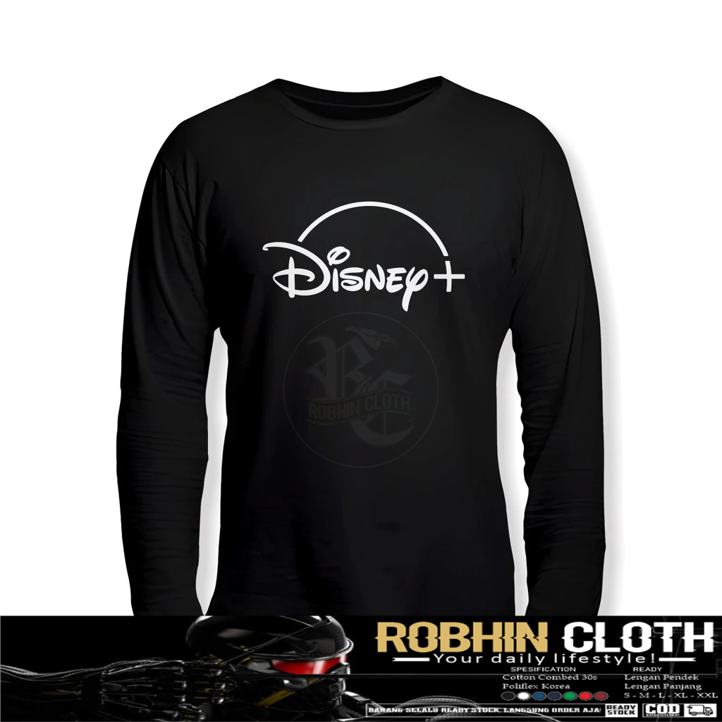 เสื้อยืด Disney Plus Logo Long Sleeve Distro T-shirt