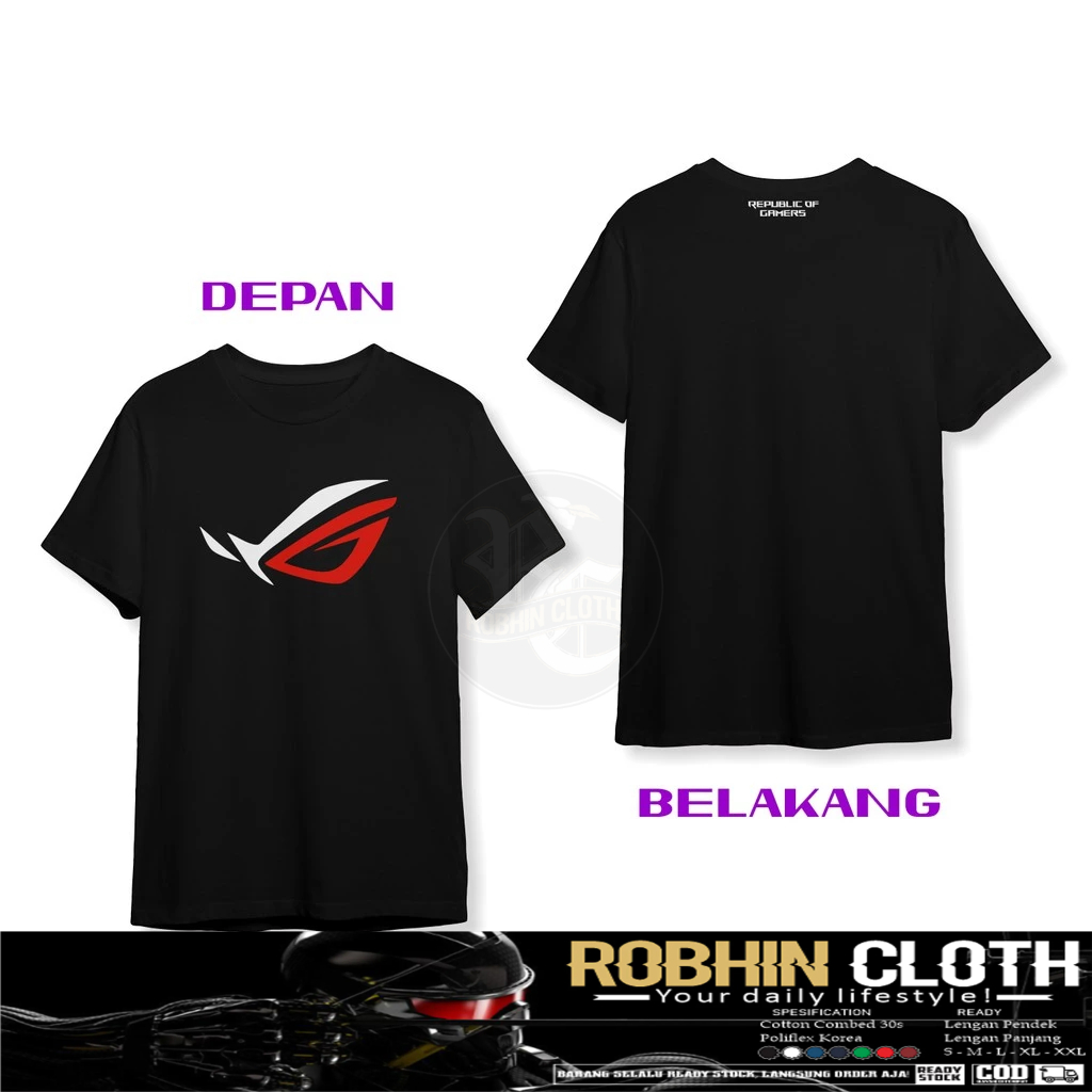 ROG Asus Republic Of Gamer DB Gaming T-Shirt เสื้อเกม