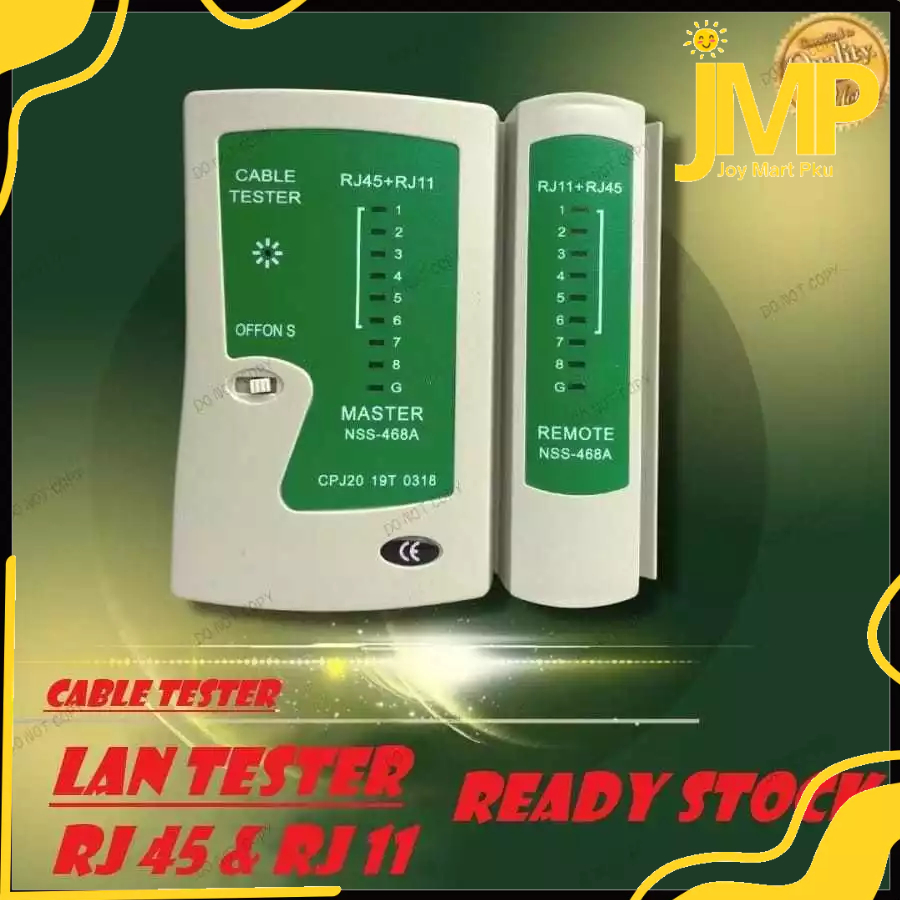 JMP - เครื่องทดสอบ Lan เครื่องทดสอบสายเคเบิล Lan เครื่องทดสอบโทรศัพท์ RJ45 Rj11 Lan Tester