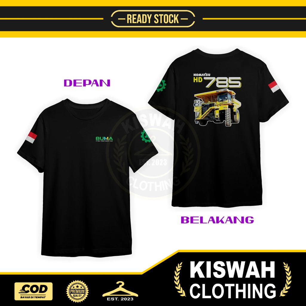 เสื้อยืด PT BUMA KOMATSU HD 785 DB Distro เสื้อยืด